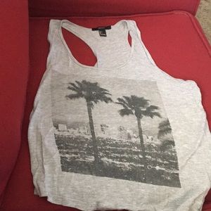 Palm trees scene tank top